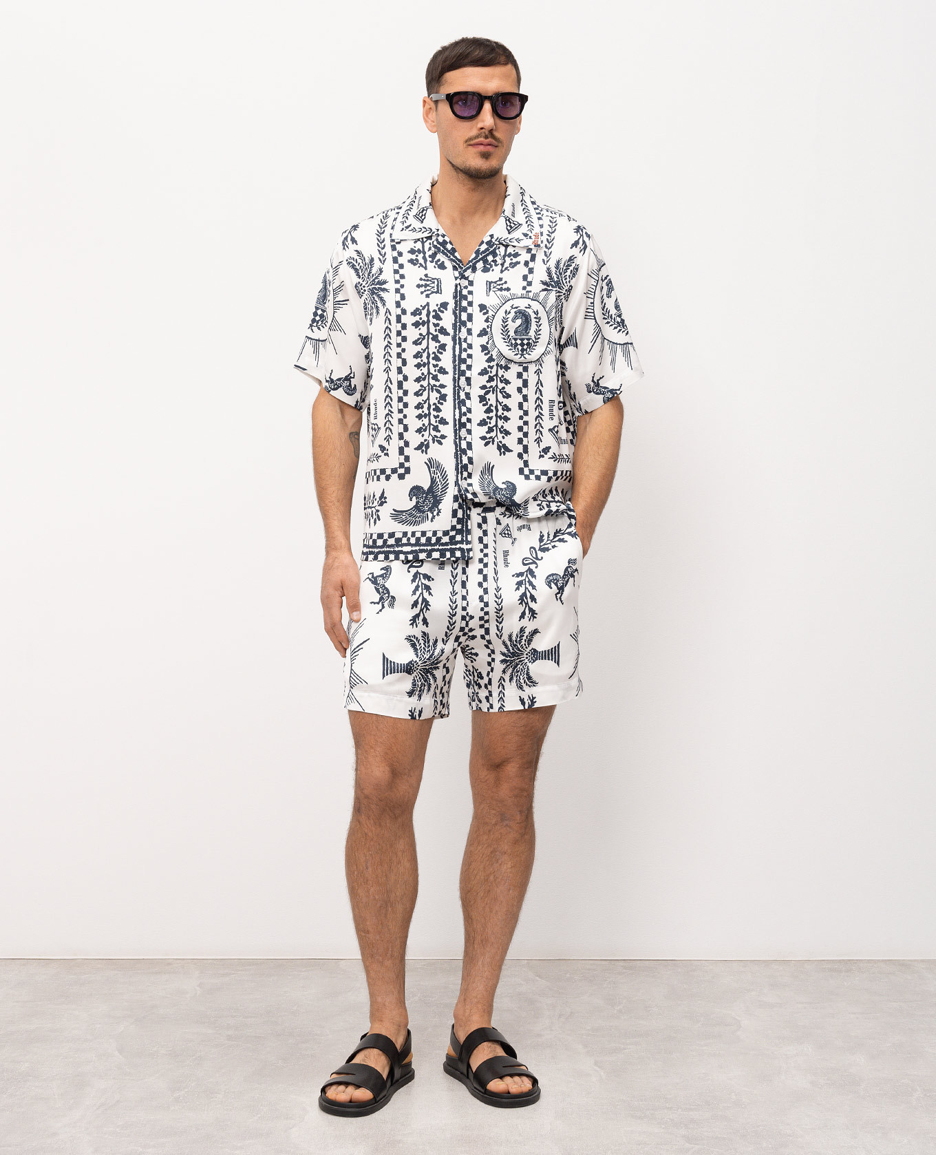 White shorts with print Rhude 2