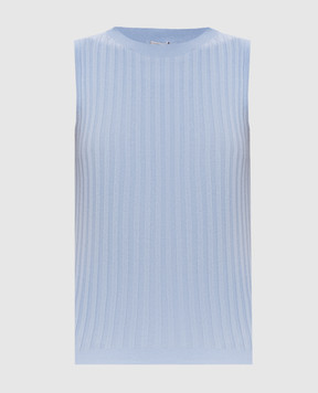 Peserico Blue ribbed top A98211F1809310