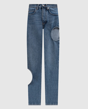 Off-White Blue jeans with figure-hugging cutouts 2FM00597B