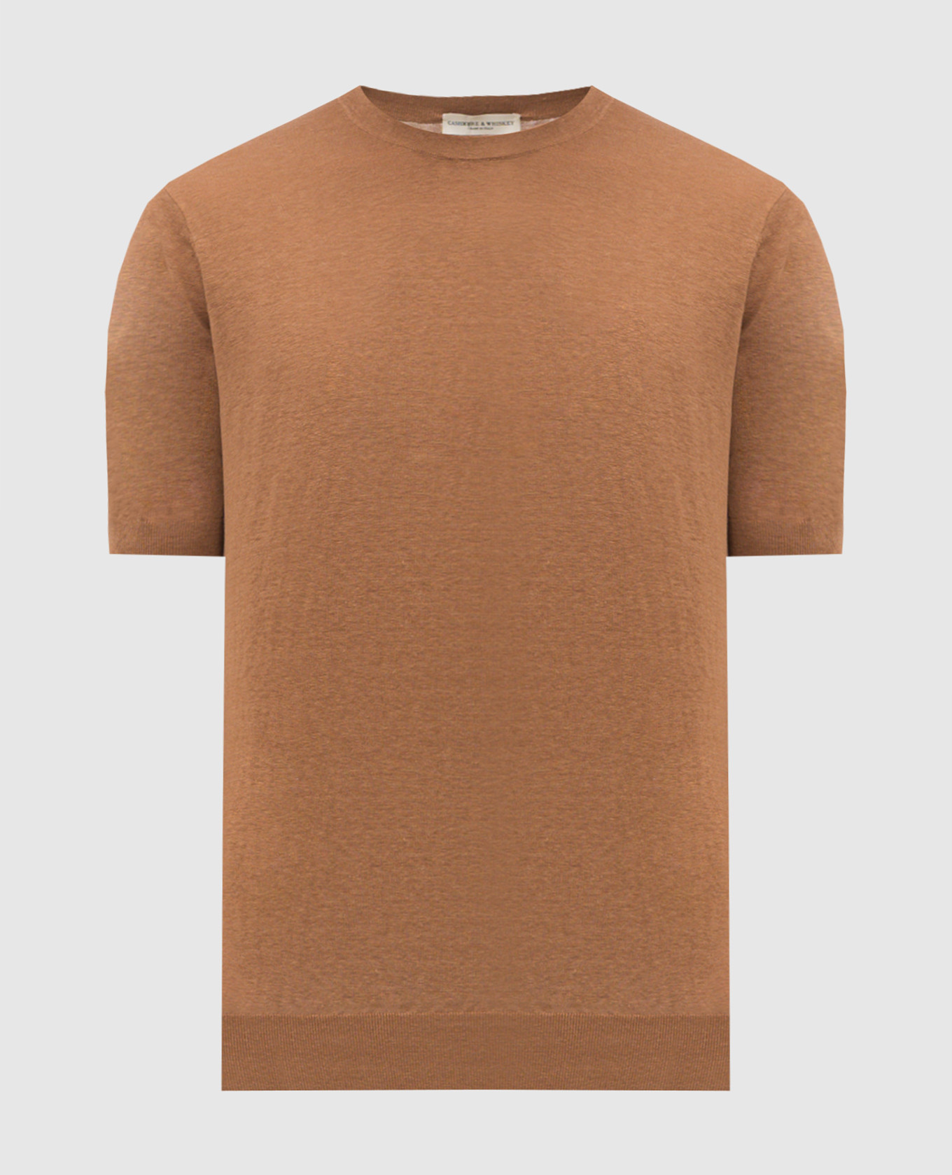 

Brown silk and linen T-shirt Cashmere&Whiskey