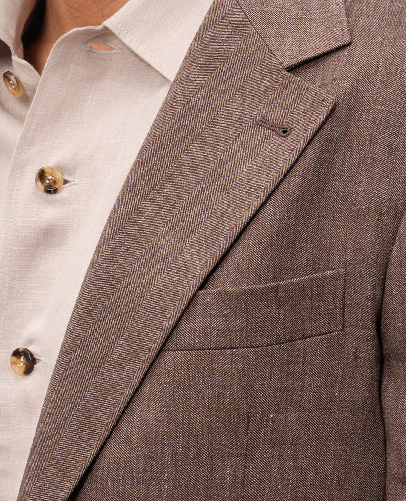 

Brown linen and wool blazer Brunello Cucinelli