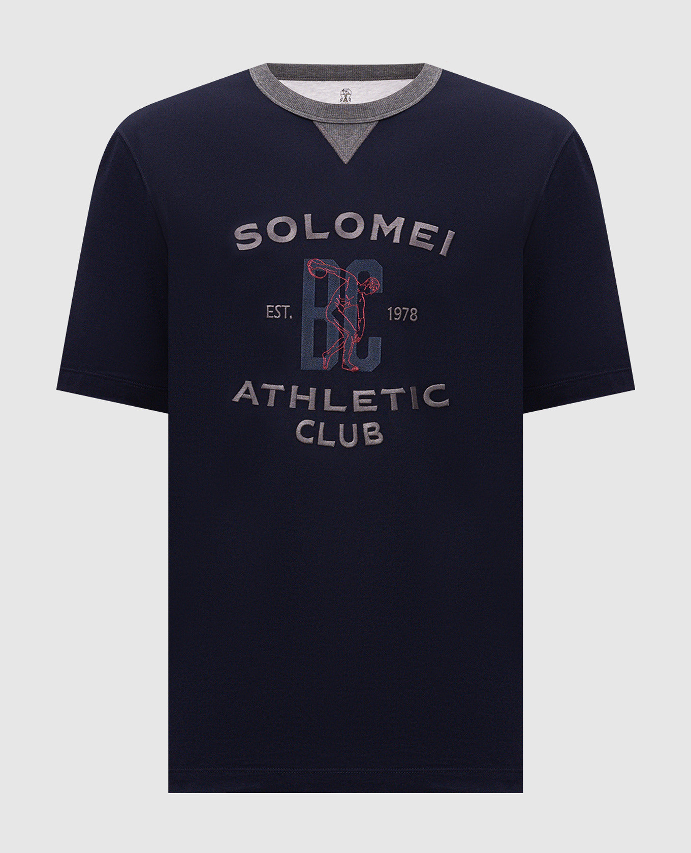 Blue T-shirt with embroidery