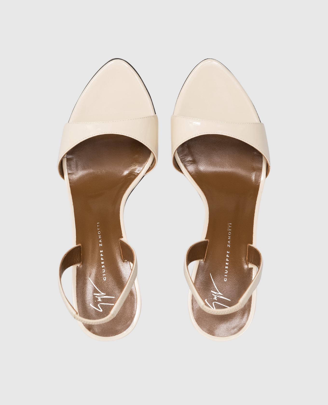 Clandestino white patent leather sandals Giuseppe Zanotti 4