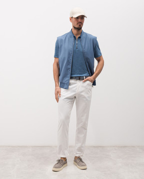 Brett Johnson Blue wool vest SS26O90LP597OCE