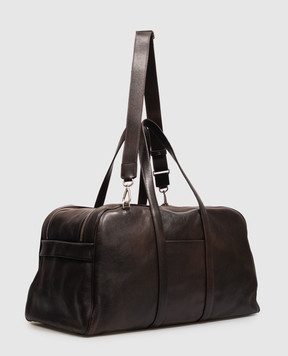 Orciani Brown leather travel bag P00761LGN