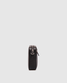 Valentino Black leather clutch with emblem 9Y2P0AN8UAG