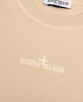 Stone Island Children's beige T-shirt with embroidered logo L1S162100006S005068