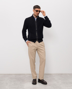 ISAIA Blue cotton cardigan MG8458Y0540