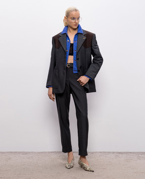 Versace Gray wool and mohair pants 10237921A17669