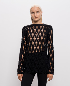 Ann Demeulemeester Izabel black cashmere jumper B0014343KN085