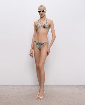 Twinset Brown floral swimsuit briefs 261LMMB77