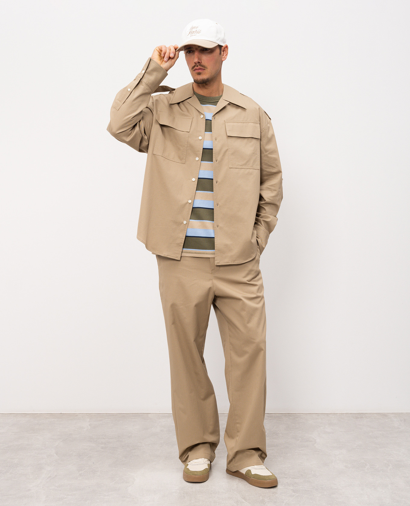 

Beige cotton pants Ami Paris