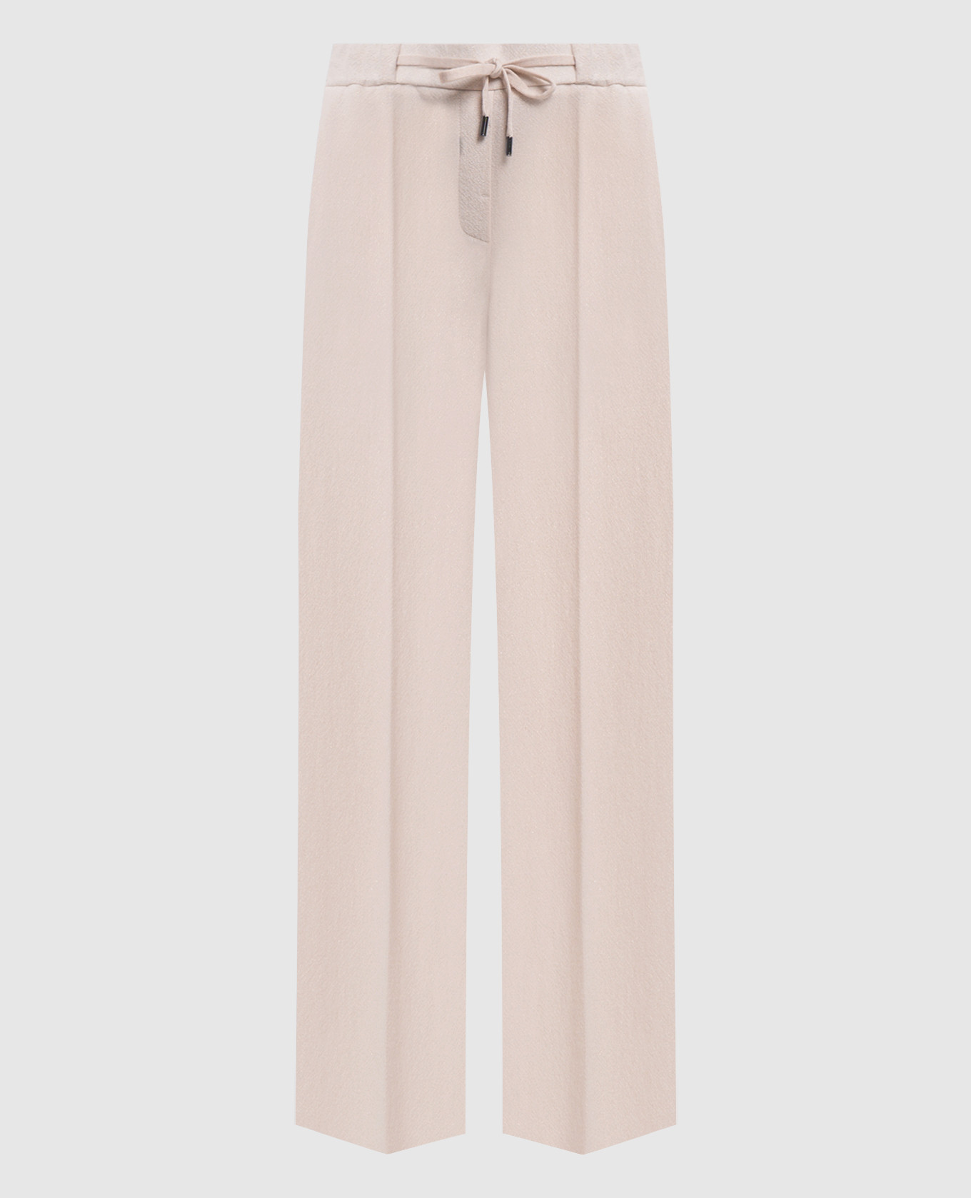 Beige wool and cashmere pants