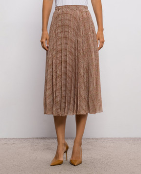 Ermanno Scervino Brown pleated skirt D492O365WNV