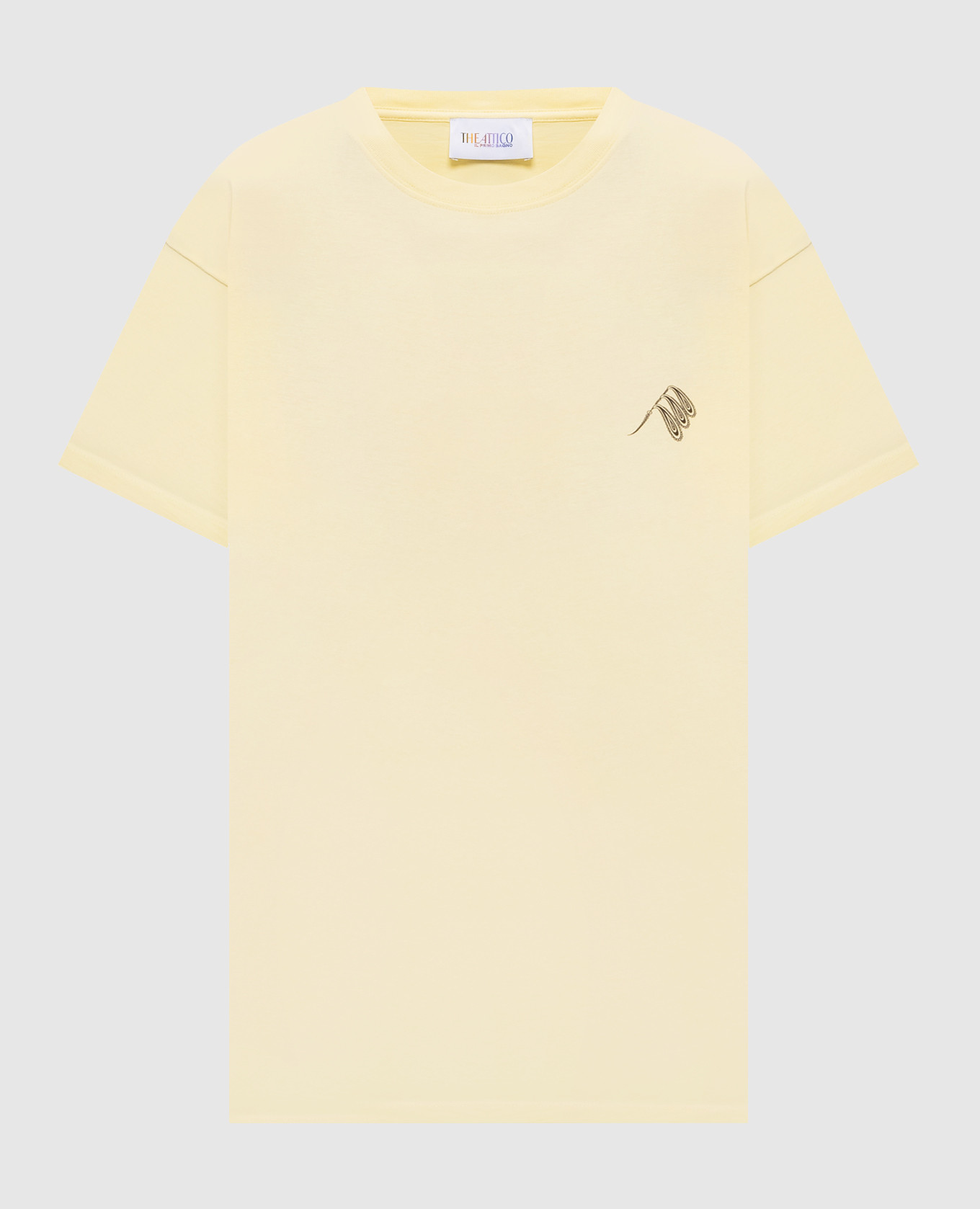 Yellow T-shirt with logo print