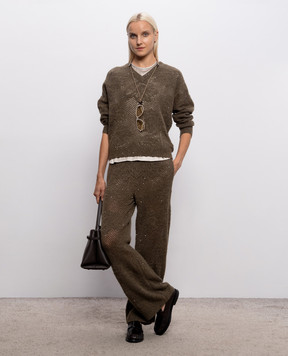 Brunello Cucinelli Khaki wool pullover MFA790102