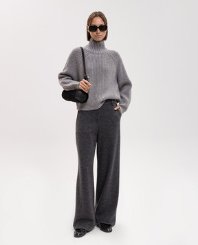 Allude Gray wool and cashmere sweater 26517031