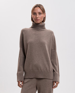 Simonetta Ravizza Malaga brown cashmere sweater F06KN73T10