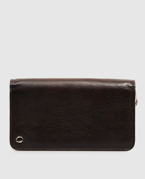 Orciani Brown leather wallet with monogram SU0125LGN