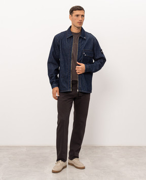 Stone Island Blue denim shirt jacket L2S141200002S00J7