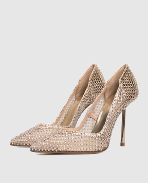 Le Silla Gilda gold shoes with crystals 4190E090BXPPSTE