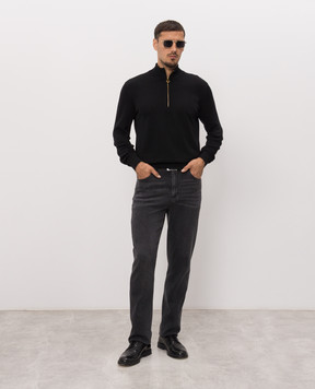 Stefano Ricci Black cashmere jumper W505003L24W26303