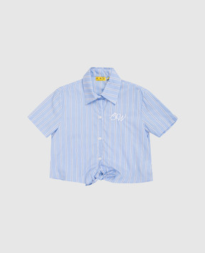 Off-White Children's blue striped shirt 44GGA018S26F001