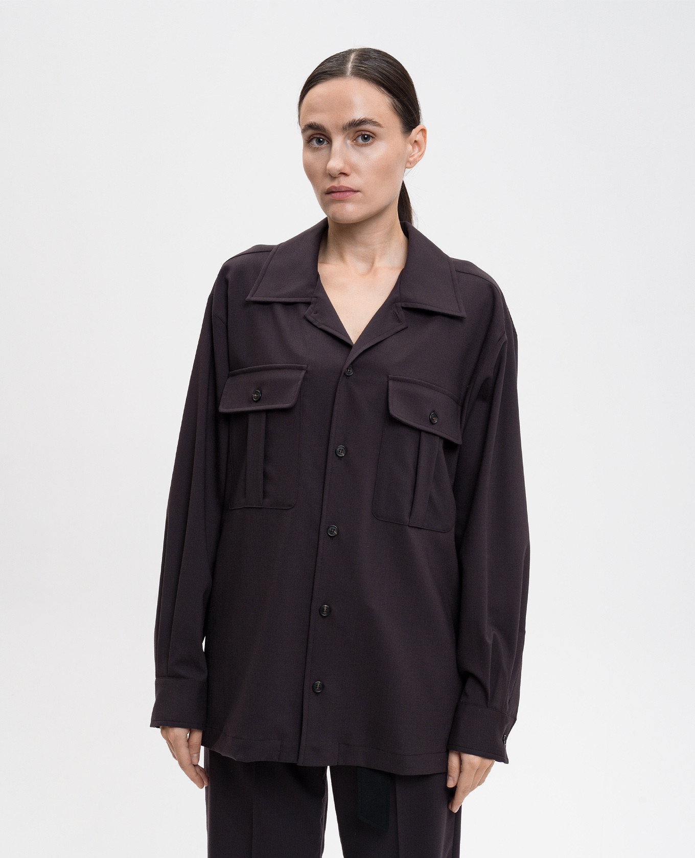 

Purple wool shirt Maison Margiela MM6, Violet