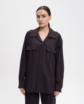 Maison Margiela MM6 Purple wool shirt S62DT0047M35622