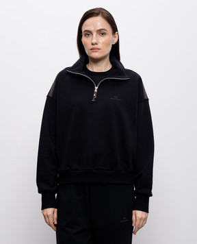 Parajumpers Zendaya black zip-up sweatshirt 26SPWFLEY32