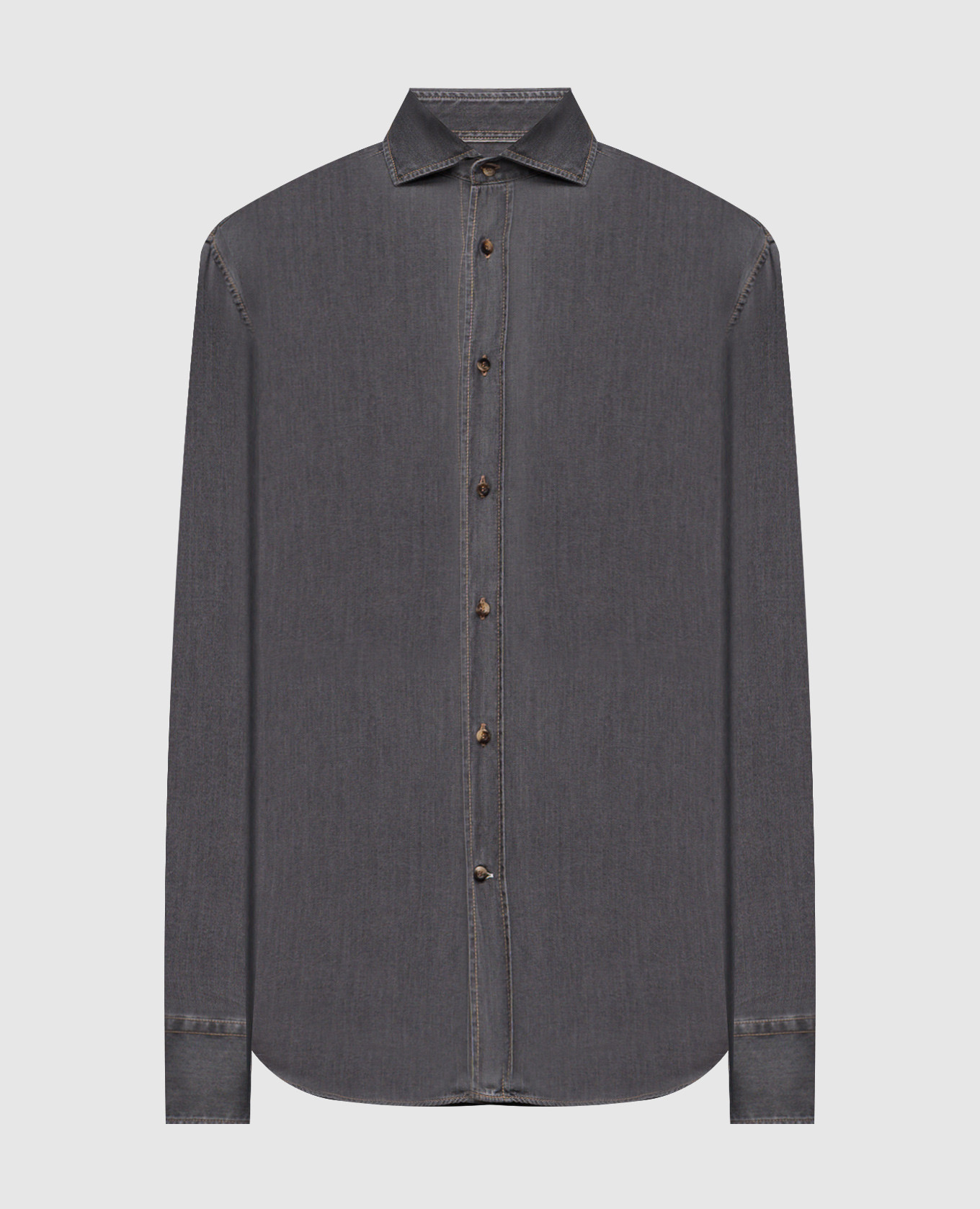 

Gray cotton shirt Brunello Cucinelli, Grey
