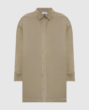 Peserico Khaki blouse with monil chain A0640106638