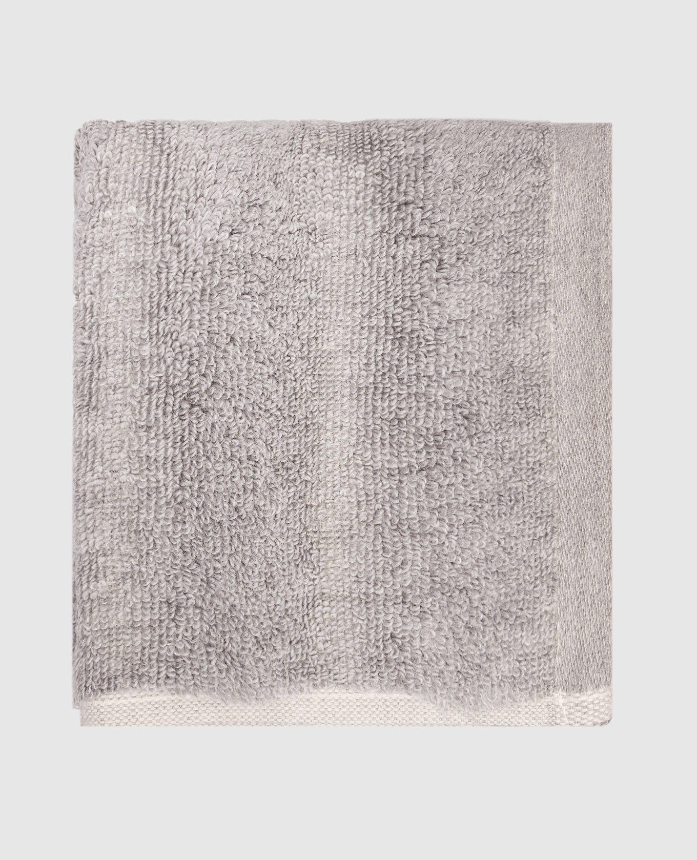 ASH RIBBED grey terry face towel