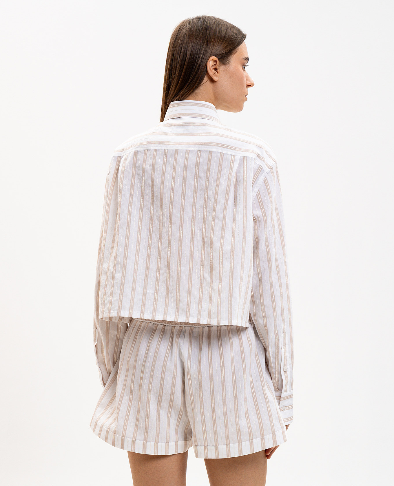 

White striped cropped shirt Off-White
