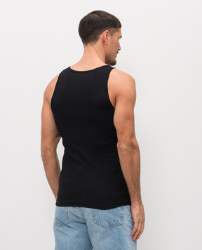 Tom Ford Black ribbed tank top T4D101210