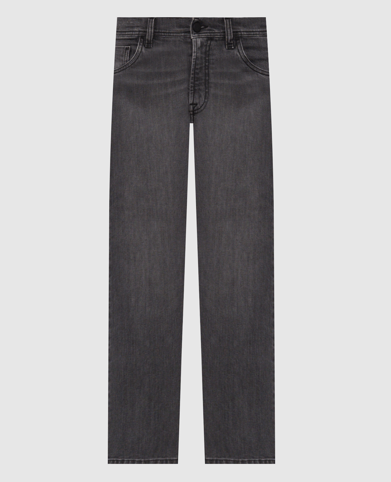 Grey jeans with logo patch Scissor Scriptor