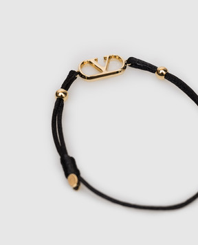 Valentino Black lace bracelet with emblem 8W2J0X85VGJ