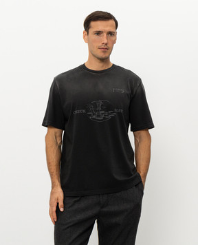 Iceberg Black T-shirt with print F0236335