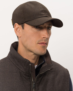 MooRER Brown ROBINSON wool and cashmere cap ROBINSONLL