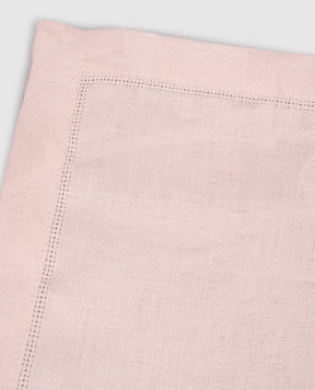 Le Jacquard Fraincais Tivoli pink linen placemat 22509
