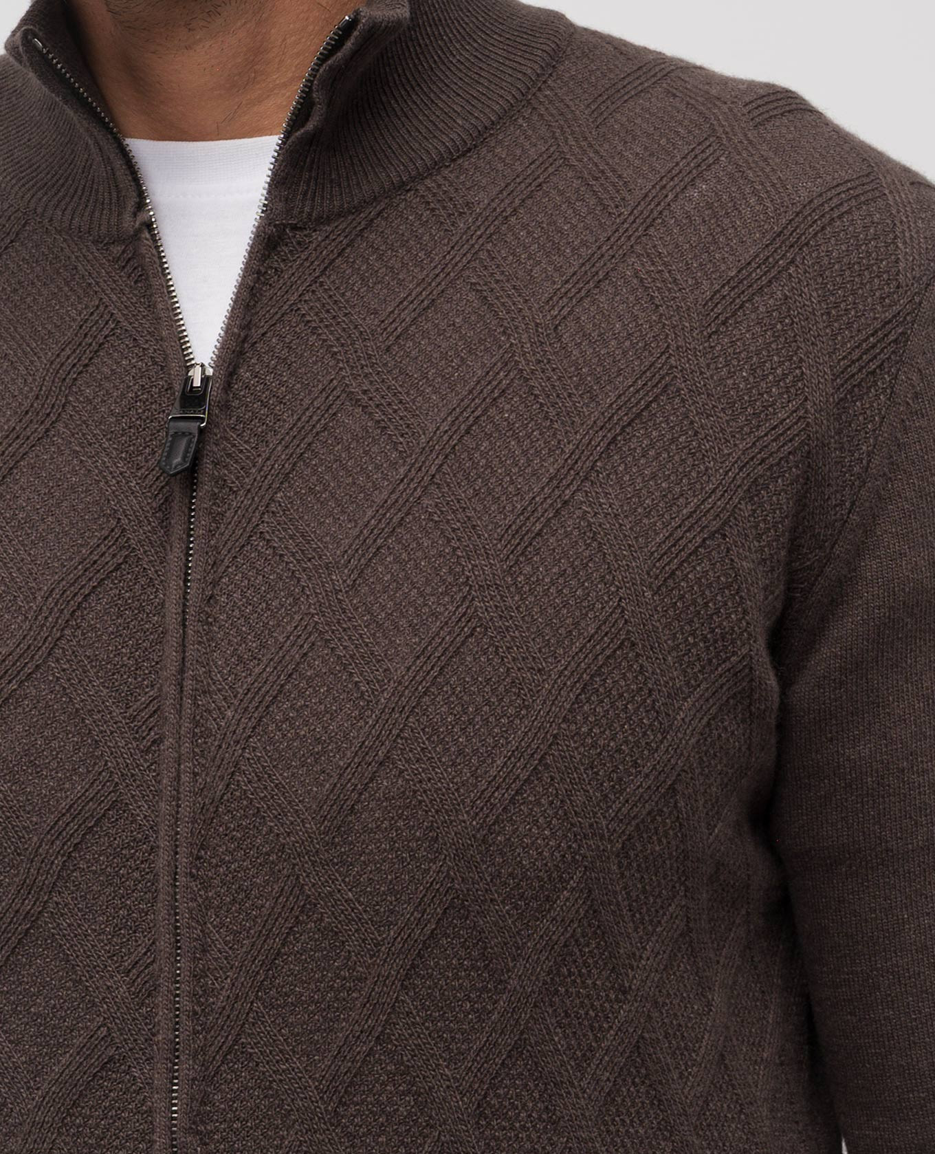 

Brown wool and cashmere cardigan Canali