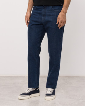 Canali Blue jeans with logo patch PD0166791747