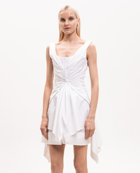 Alexander McQueen White asymmetrical dress 868507QAACZ
