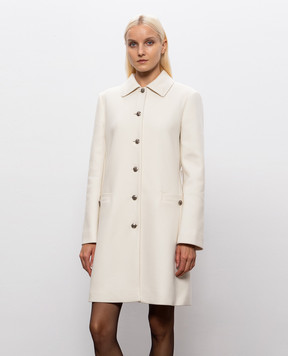 Versace Ivory wool coat 10268901A12326