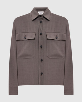 Max Mara Weekend Brown RADURA shirt with wool WKDRADURA