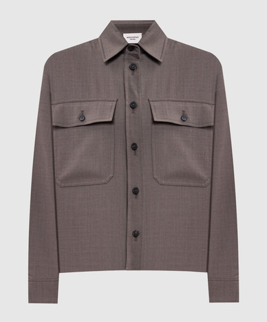 Brown RADURA shirt with wool