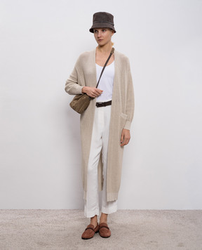 Brunello Cucinelli White top with monil chain M0T18DO100