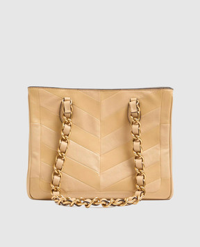 Valentino Beige leather tote bag Laseine 8W2B0T12PSN