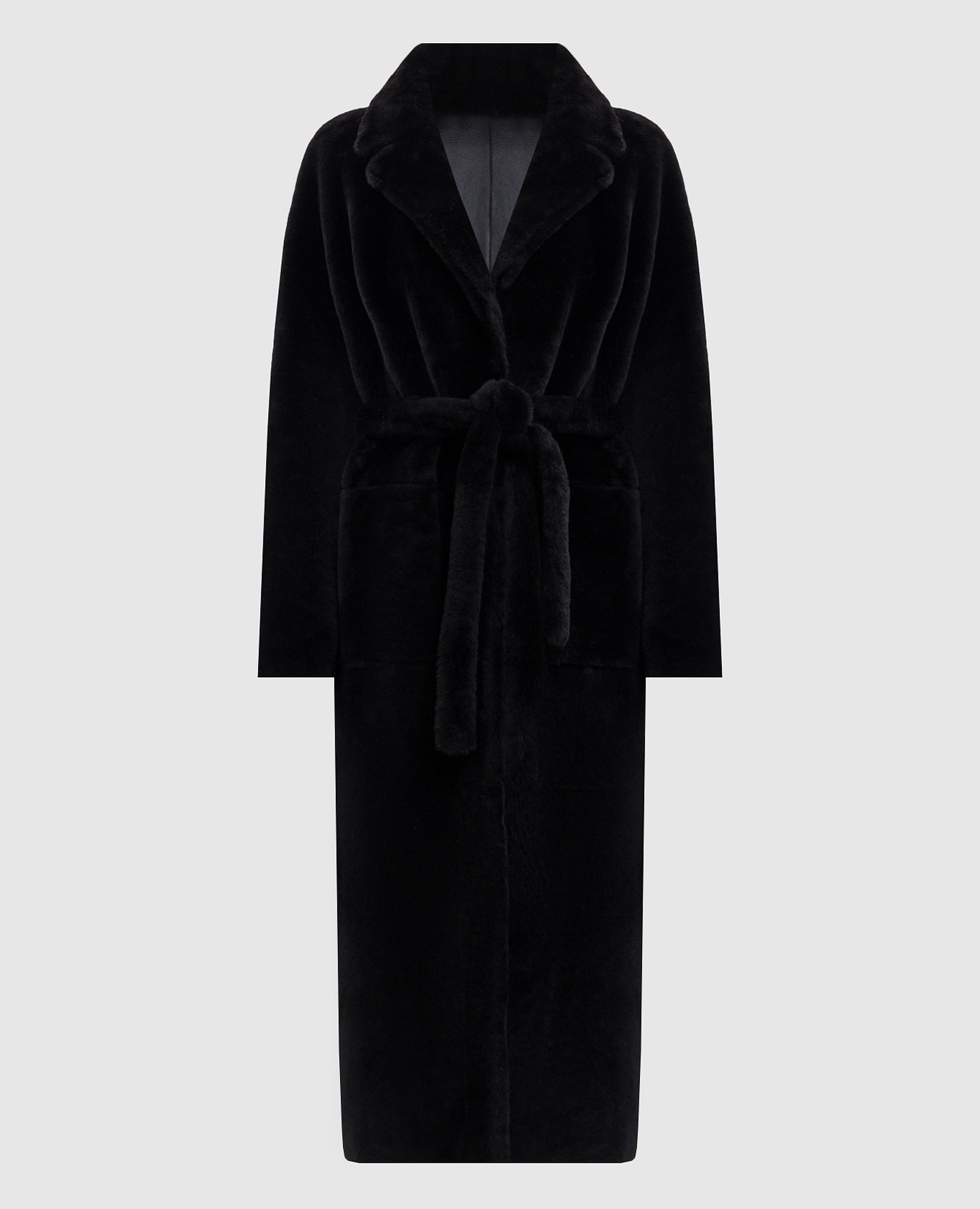 Black double-sided sheepskin coat Mila 125