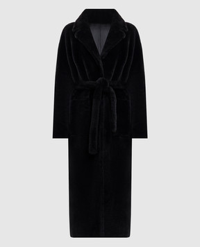 Simonetta Ravizza Black double-sided sheepskin coat Mila 125 F06CO209H21